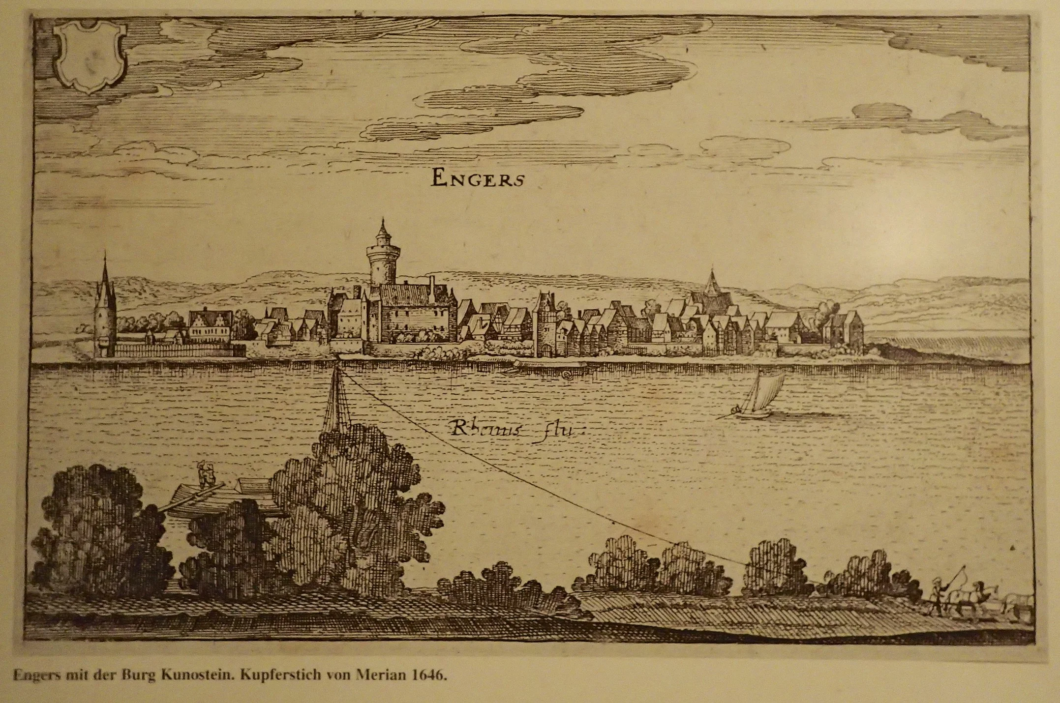 A Merian illustration of Engers castle.