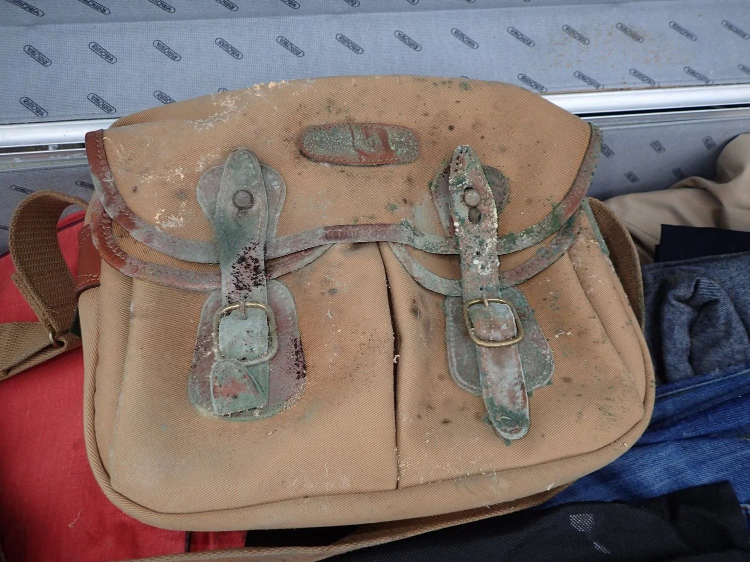 My old photo bag, carrying not just my camera, but also memories of world travel, after it was shipped from Beijing to Germany.