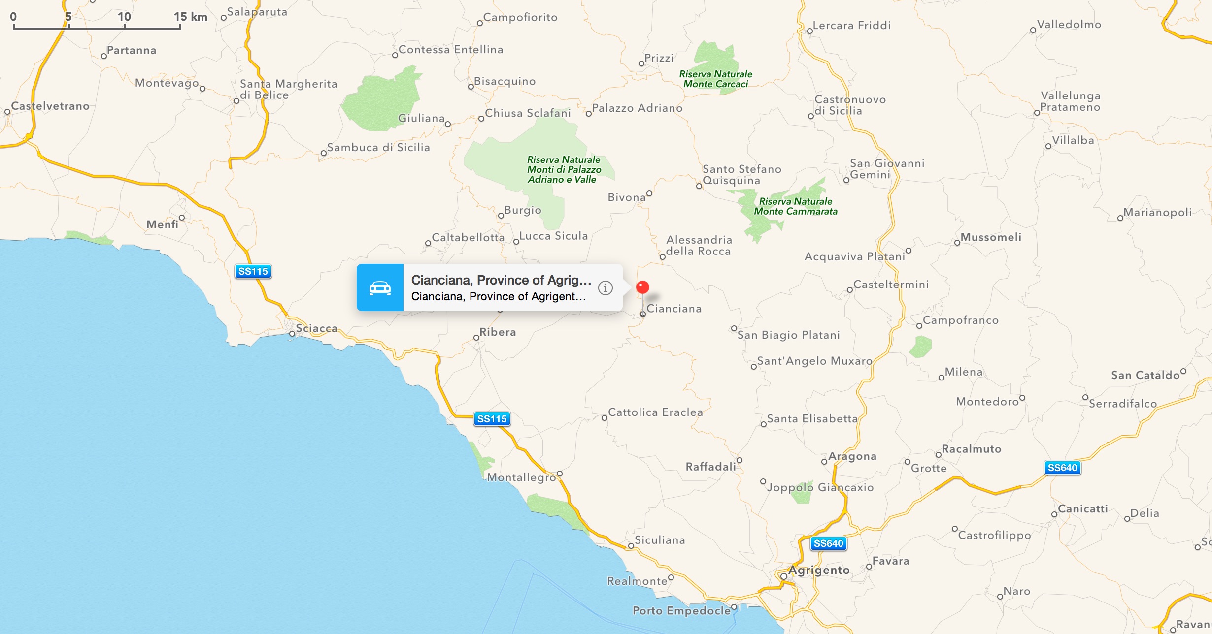 Surroundings of Cianciana. Sicily is a quite large island and there is lots to discover. But we mainly stayed in this area.
