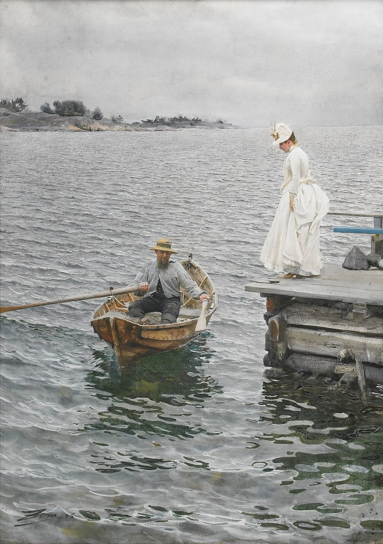 Andreas Zorn: Sommarnö je, 1886 ( copyright public domain )