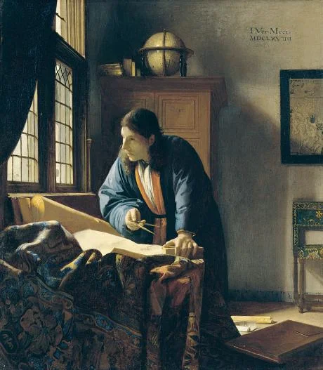 "The Geographer" (1669) by Johannes Vermeer (copyright: public domain)