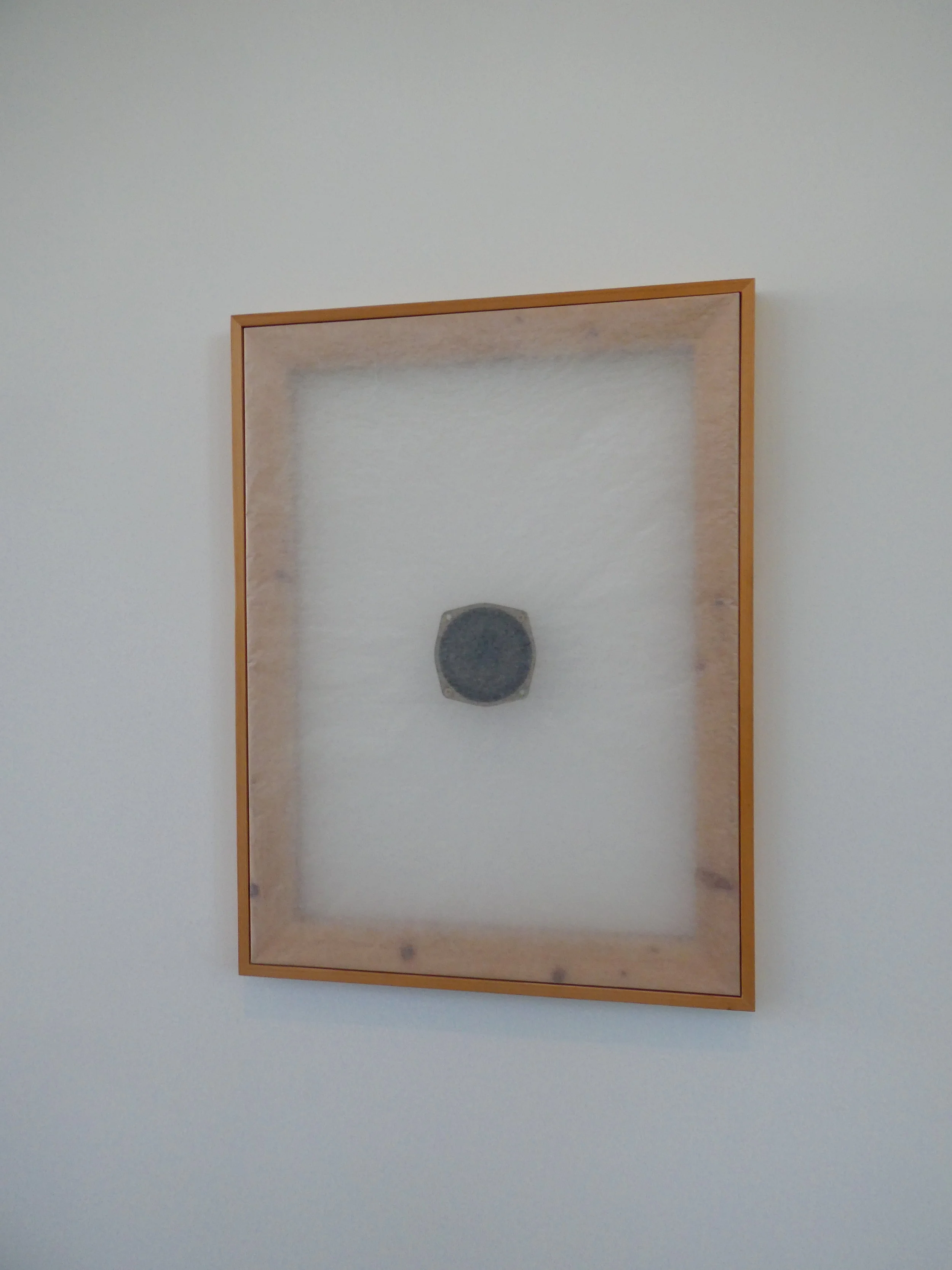 Alvin Lucier (1985): Sound on Paper. A loudspeaker animating paper in a frame.