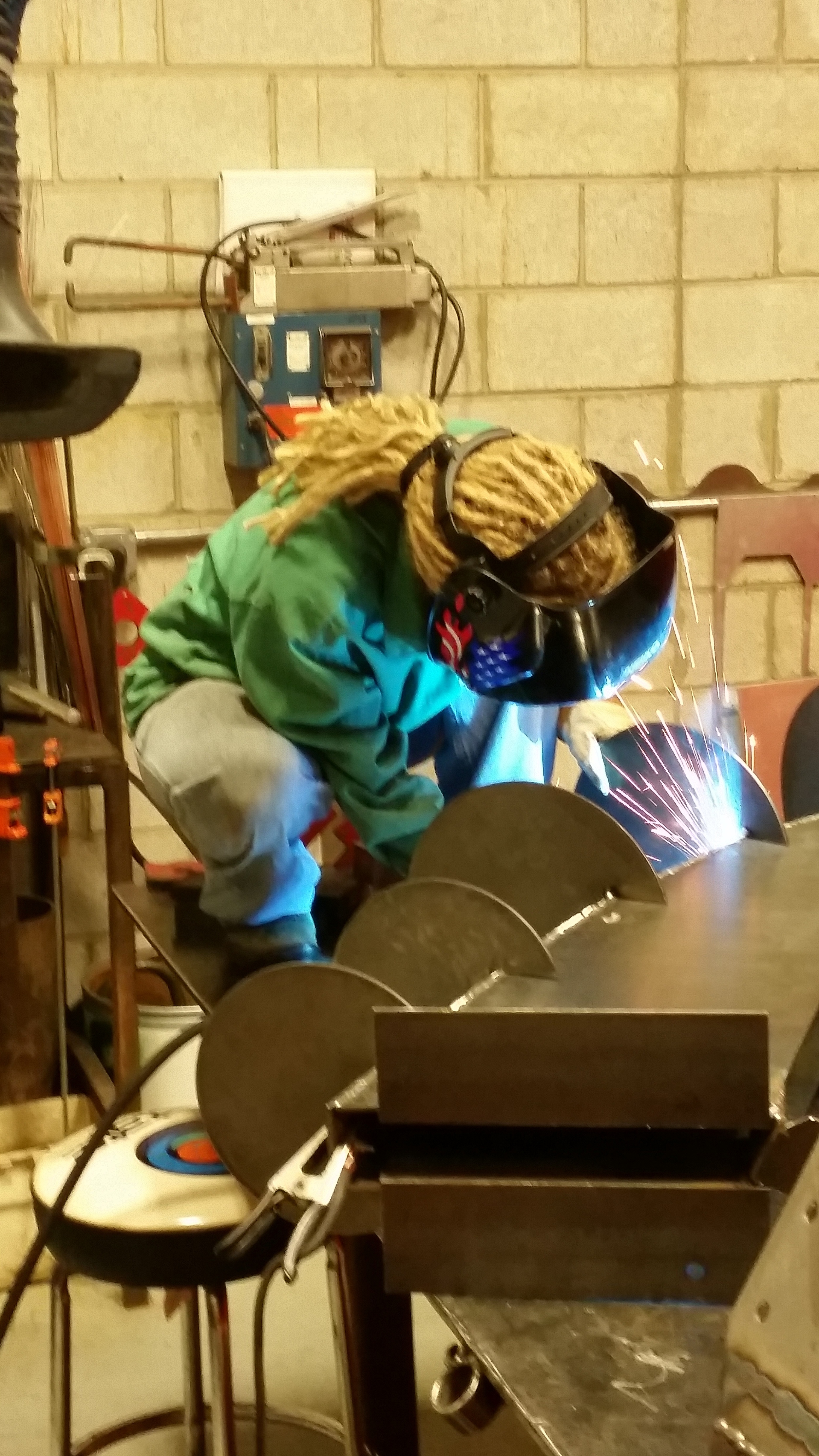 Me, welding parts together.