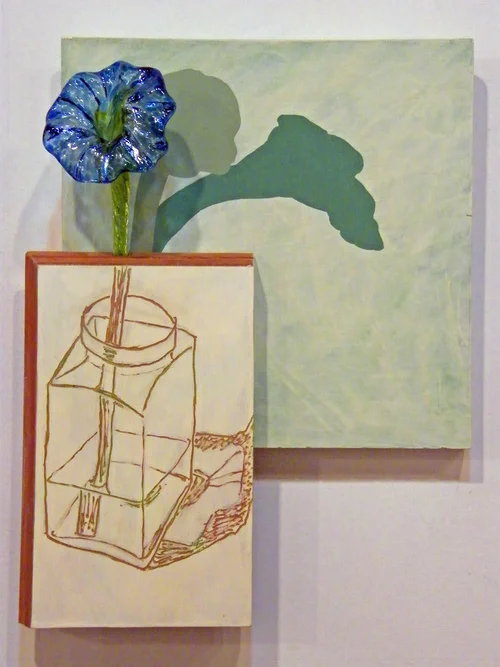 Cobalt Flower, Two Shadows