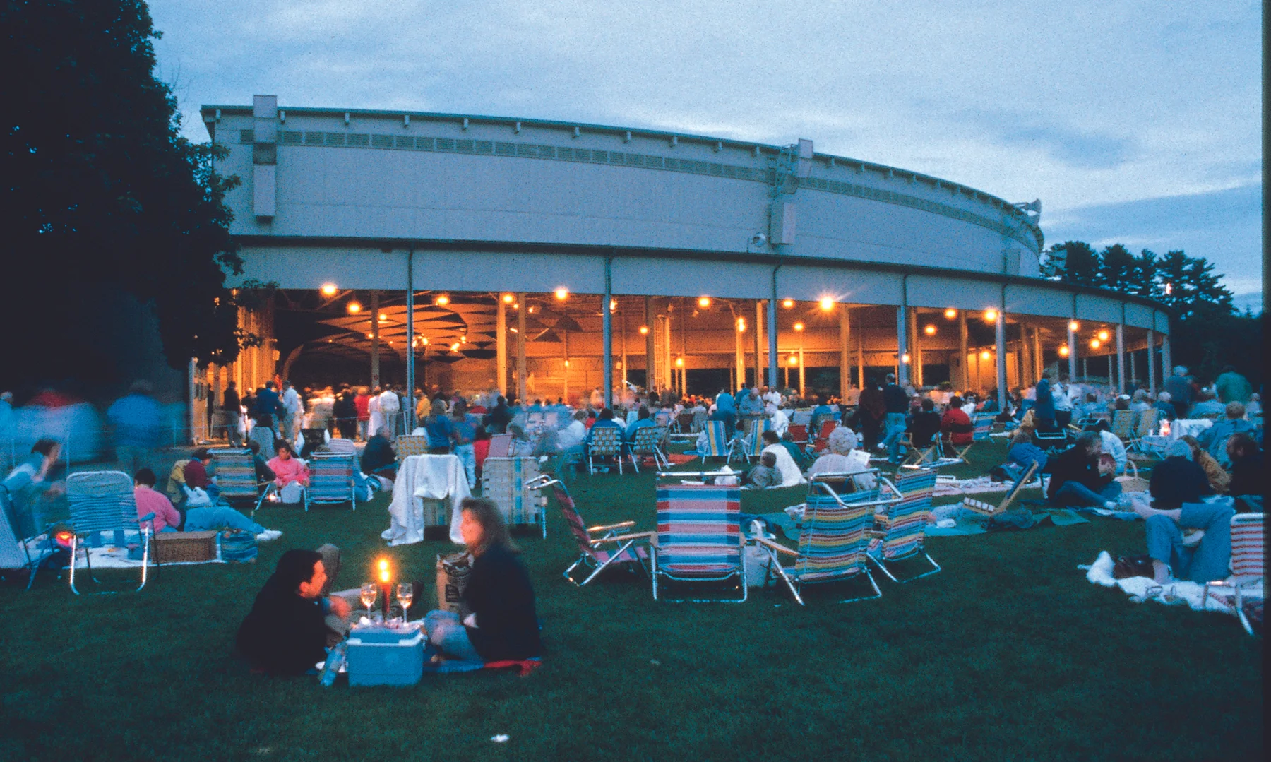 Tanglewood at dusk. Stu Rosner photograph