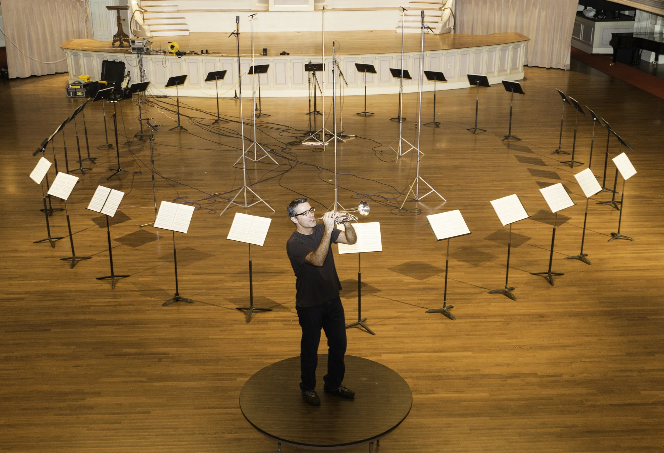 Trumpeter Craig Morris recorded Philip Glass: Three Pieces in the Shape of a Square on Bridge Records in 2018, one of many fine and unusual CDs. Michael Lutch photograph