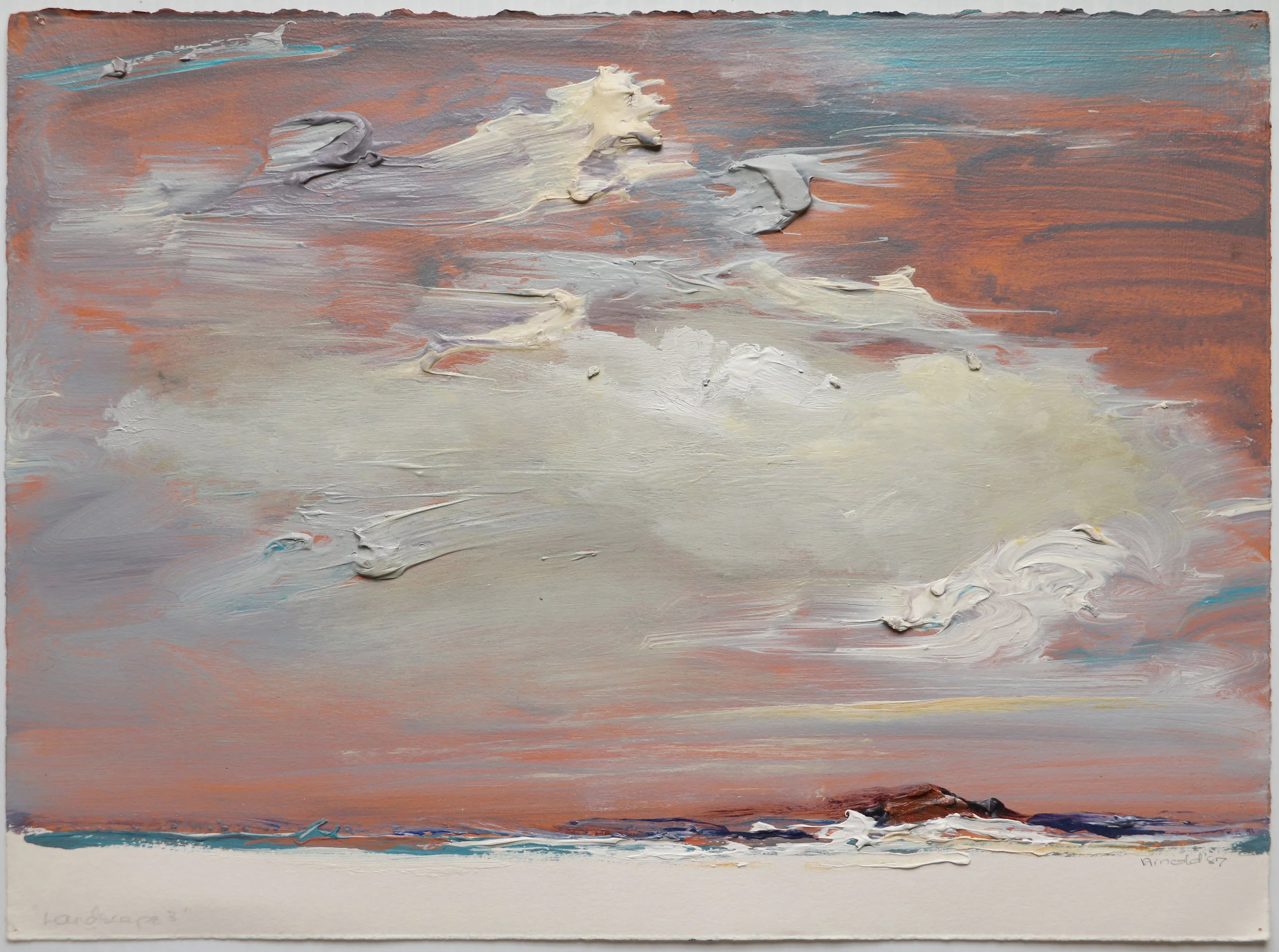 Doffie Arnold, Landscape #3, from the Crane Beach series. Pastel on paper, 1987.
