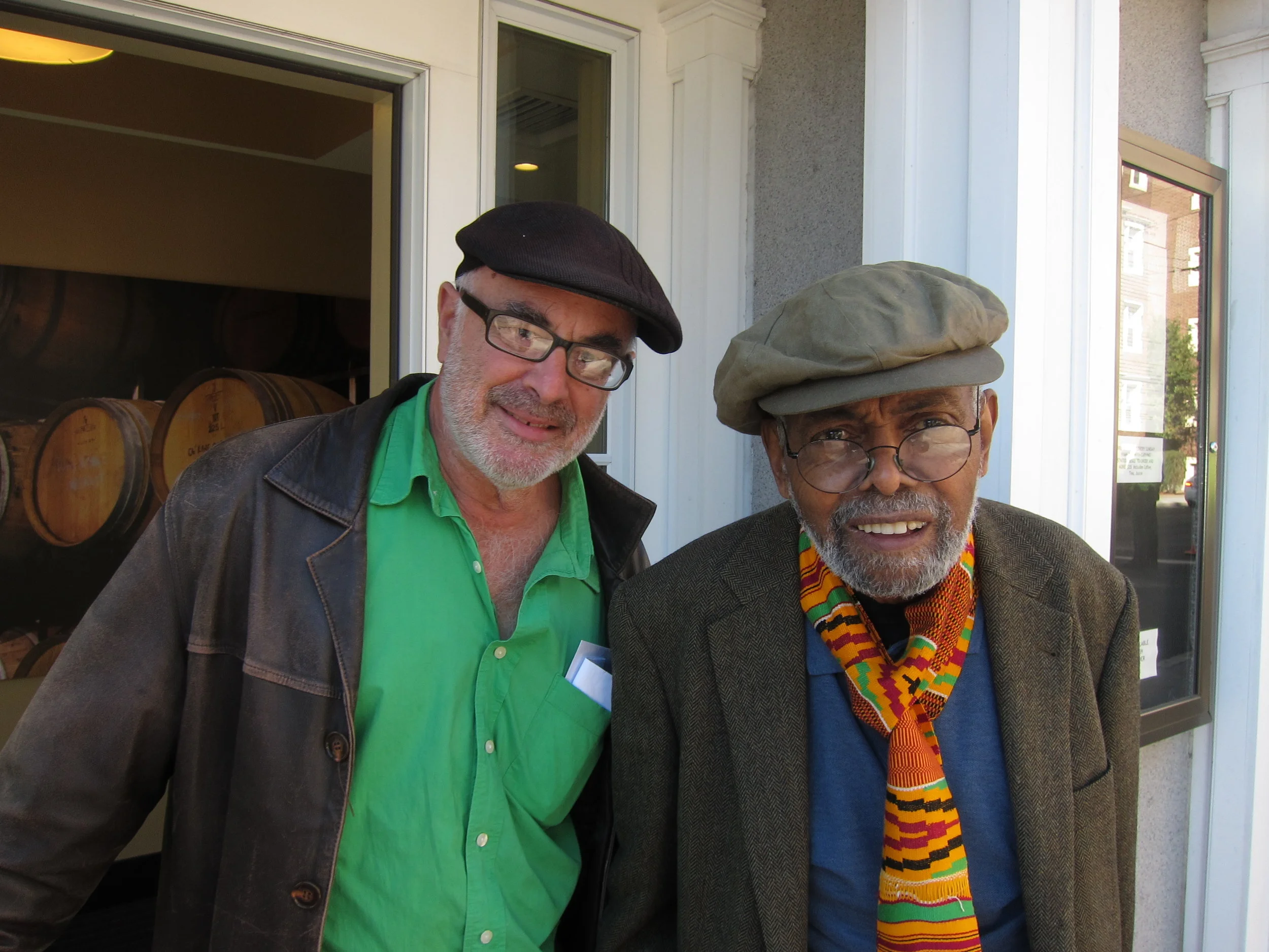 Henry Ferrini with poet Amiri Baraka.