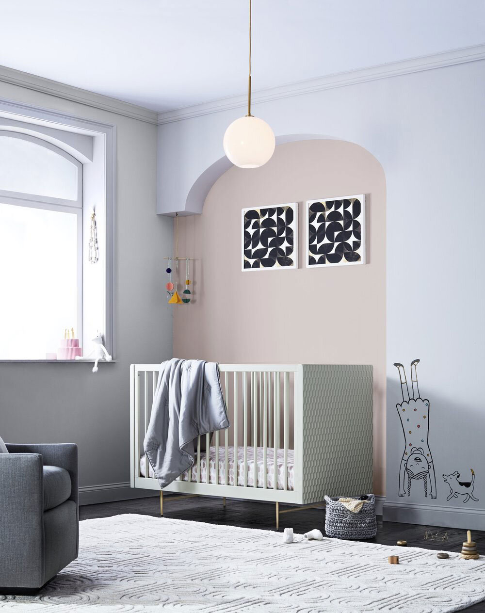 Nursery Mural // West Elm Baby