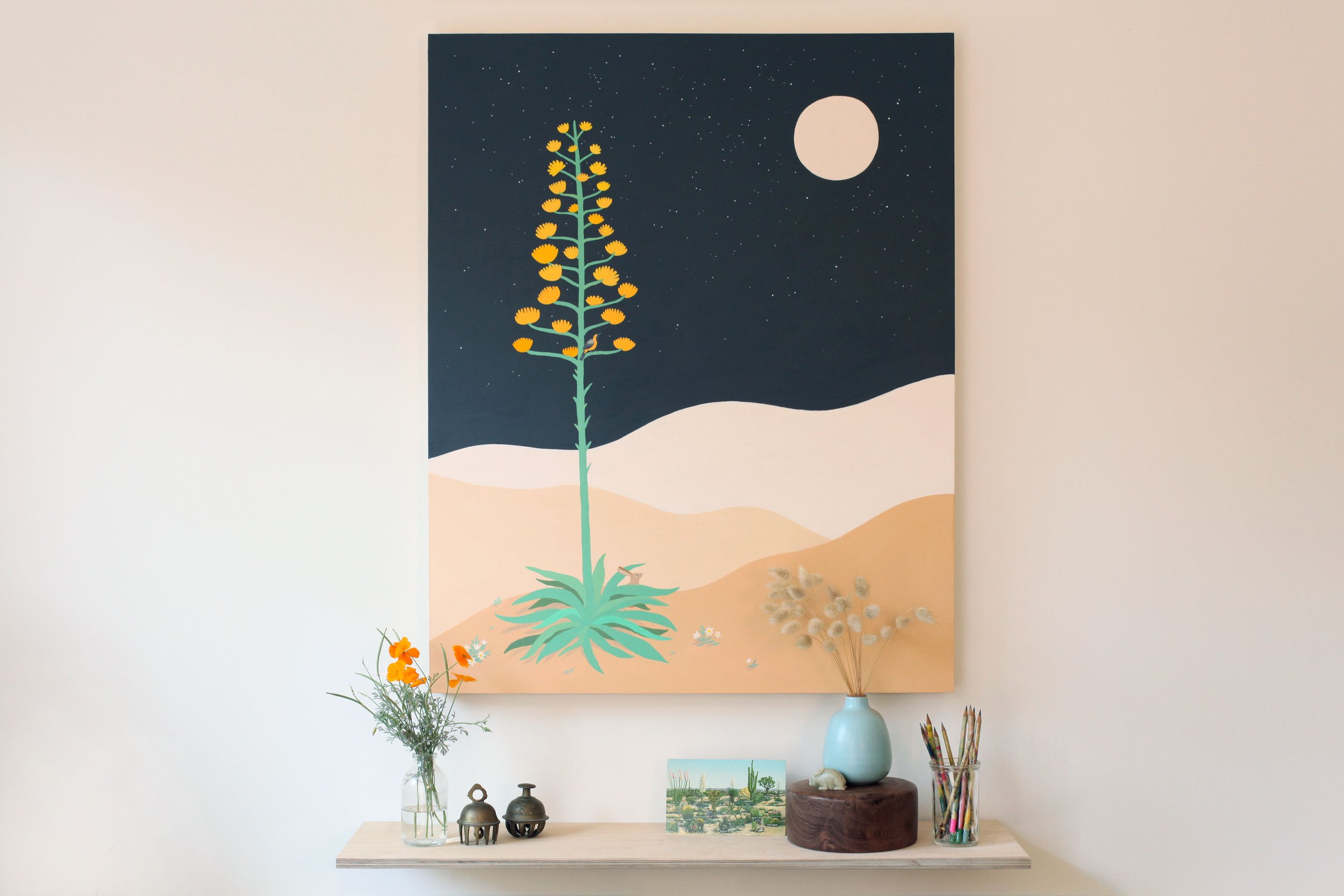 Agave, Oriole, and Jackrabbit