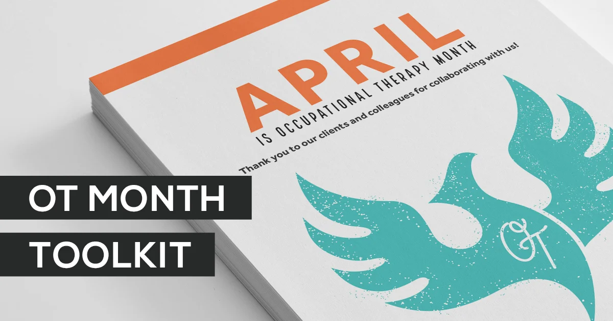 If you are unsure how to celebrate OT month in your occupational therapy department this year, check out this OT Month Toolkit! It has everything you need to celebrate in style!