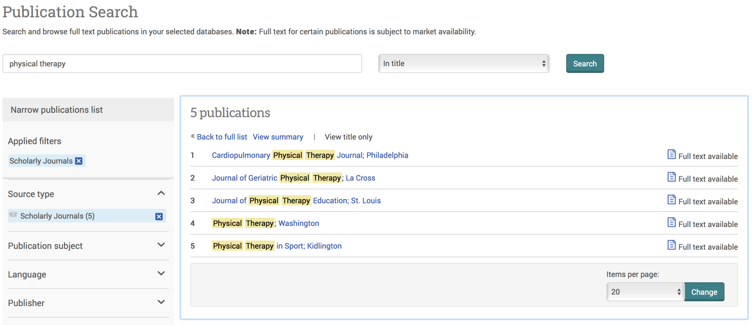 Example research on ProQuest.