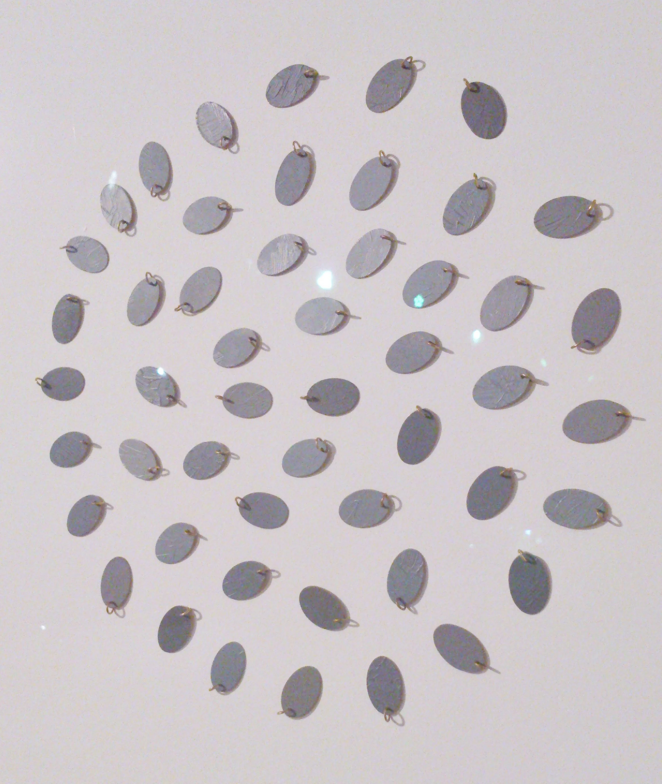 Little Differences, 2004 50 pendants, 18ct Australian Gold, Synthetic Polymer Paint Mah Rana