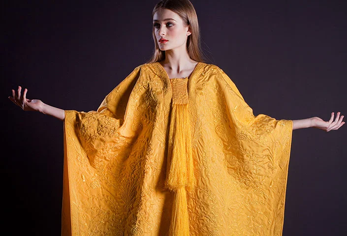 Golden spider silk cape