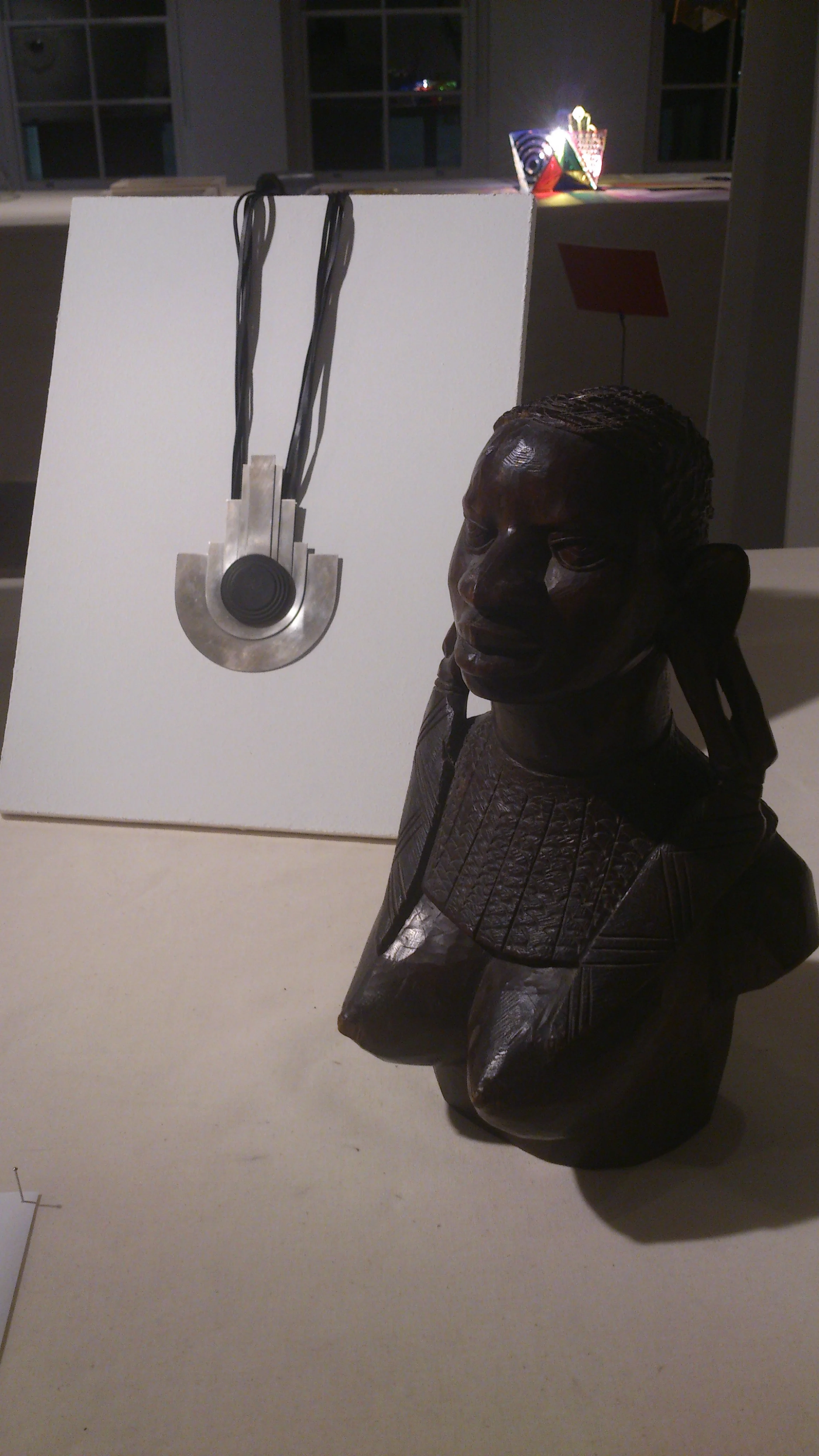 Bust of African Female Carved solid wood