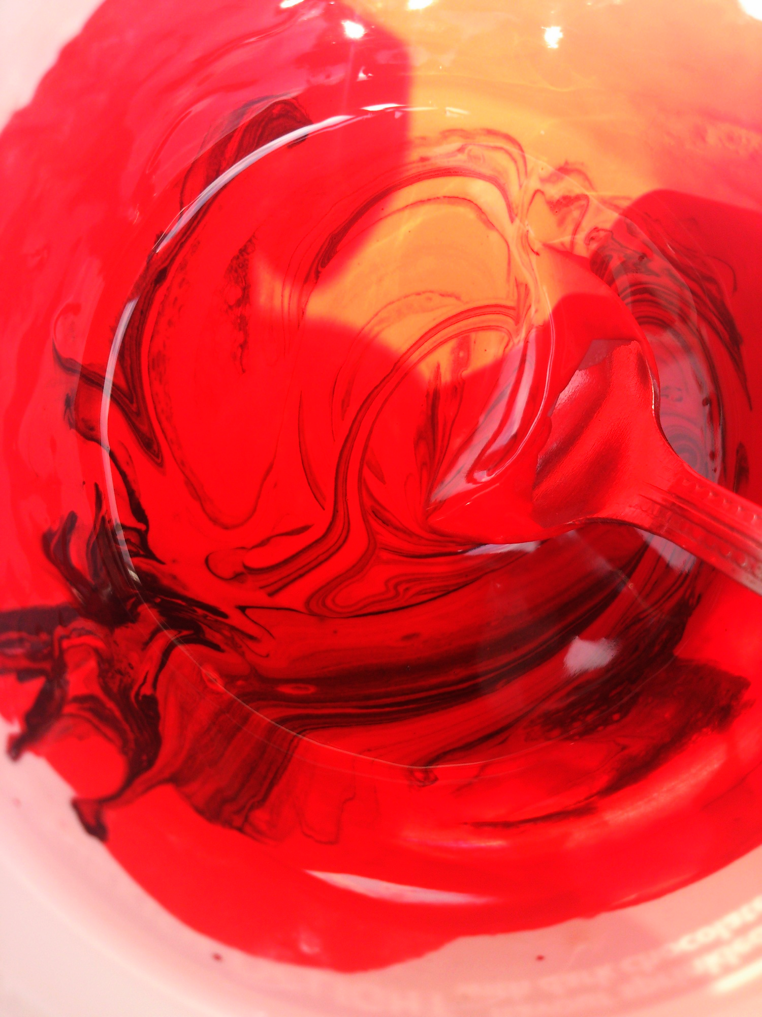 Mixing pigments in my studio.