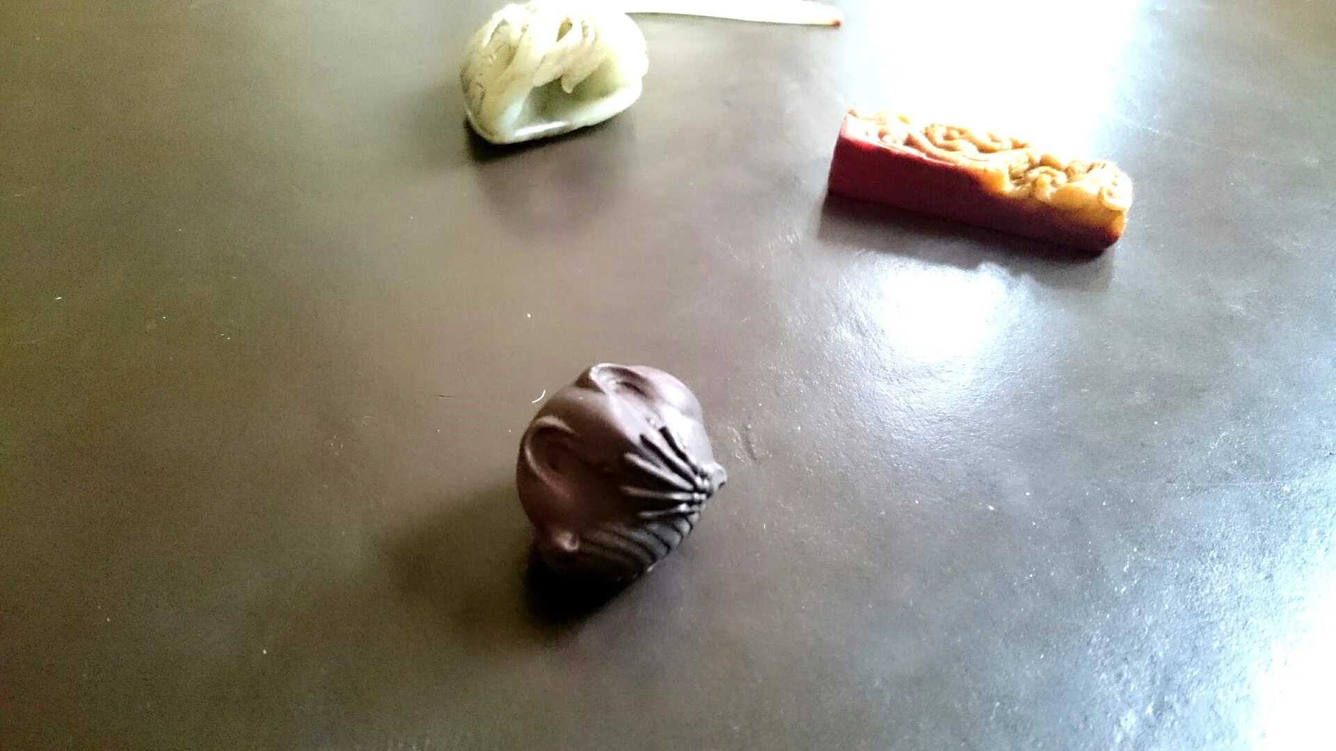 Squeak! Carved netsuke decoration at The British Museum.