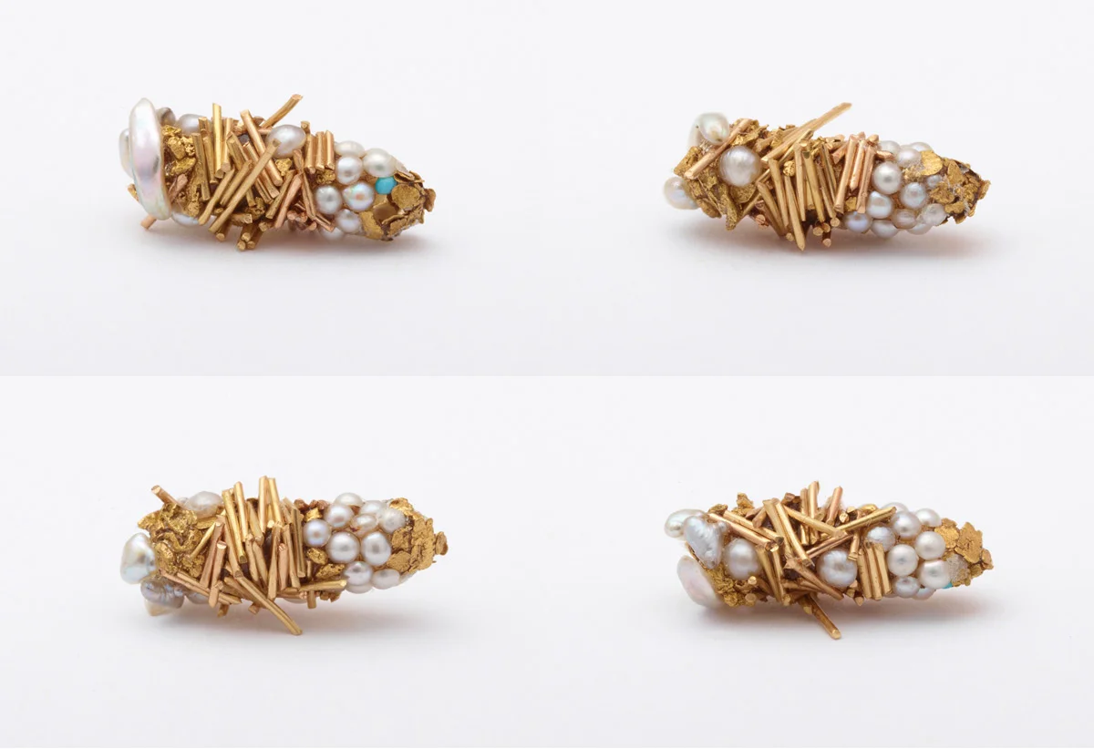 Bejewelled cases left behind by the craftings of a clever Caddisfly larvae thanks to the artist Hubert Duprat.