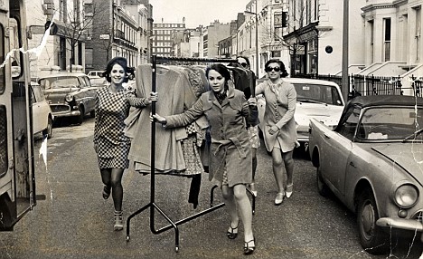  A mad dash by Biba staff taking the fashion directly through the city streets as Biba changed premises