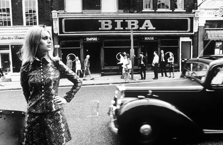 Outside the Biba store in 60s London