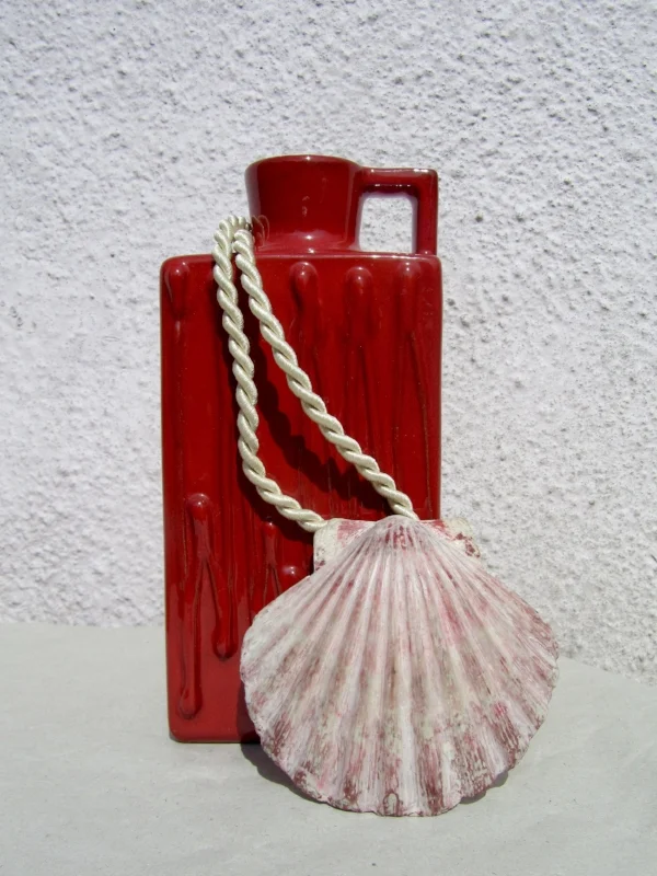 Scallop Pendant cast and hand painted in the form of a real shell but more durable in resin