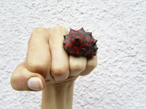 Set with an erganomic silver band these rings are bold yet comfy, moulded to the finger