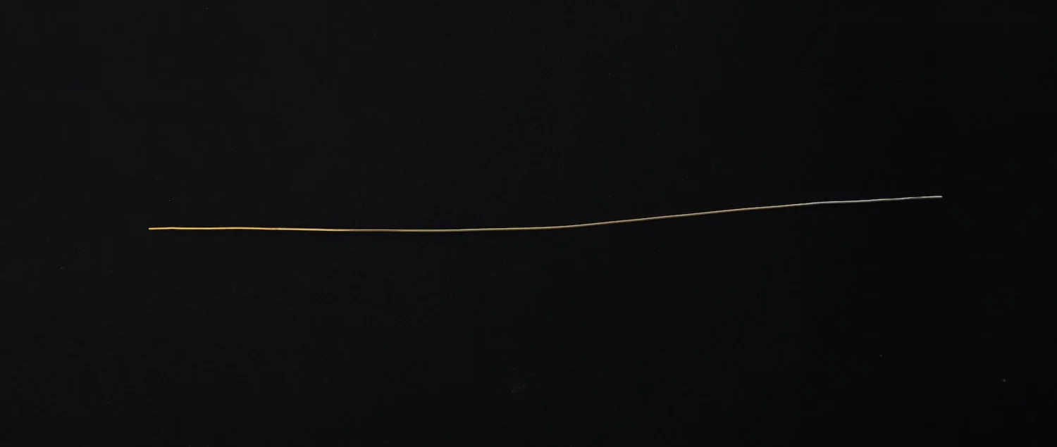 “Transition” by Rachel Jones 2018, Over 1.5 meters of wire in a blend of all the full spectrum different alloys from fine gold to fine silver. Usually an object can only be hallmarked with the lowest carat/percentage of precious metal unless they are clearly seperate. Maybe for this special project they could instead have a hallmark added along the wire at different points to show each change in alloy!