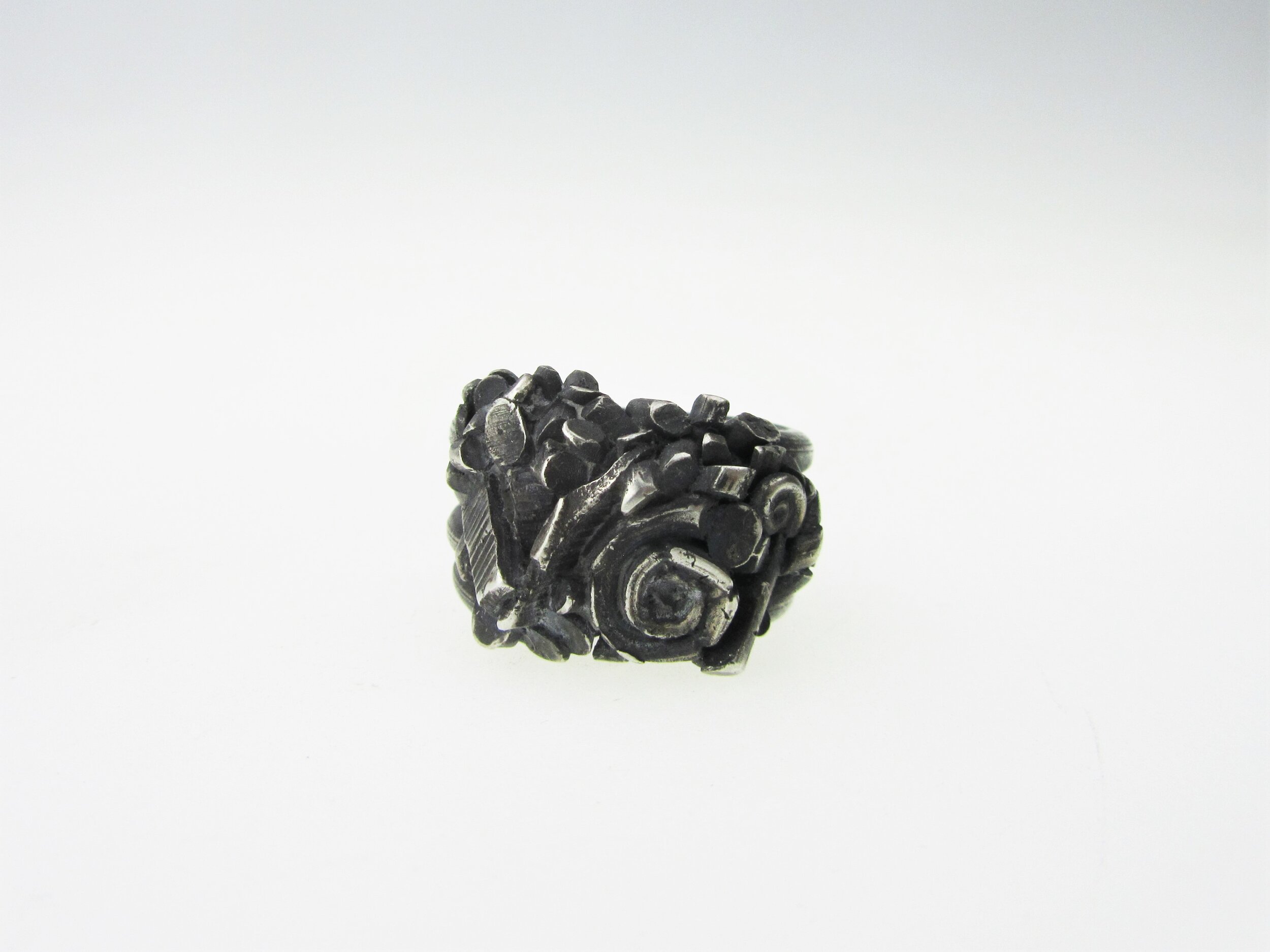 jade mellor silver caddis cluster ring large 3.JPG