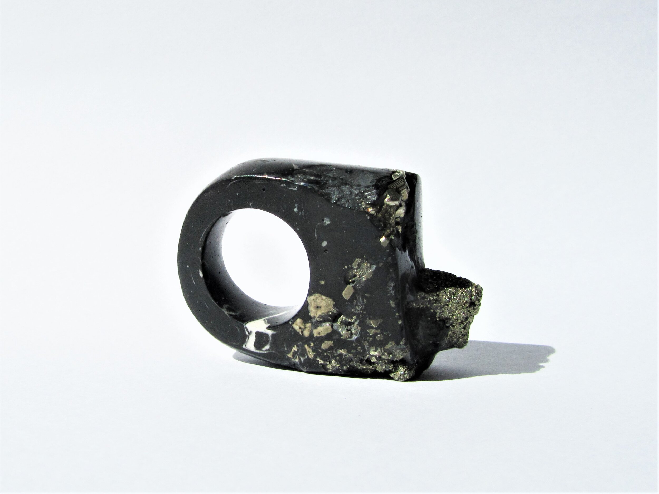 jade mellor black pyrite mineral resin ring.JPG