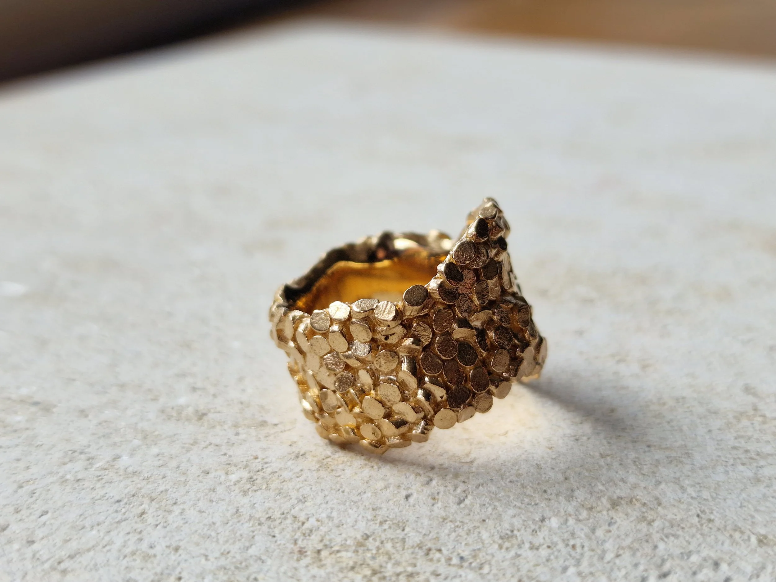 jade mellor undulating bronze caddis ring 7.jpg