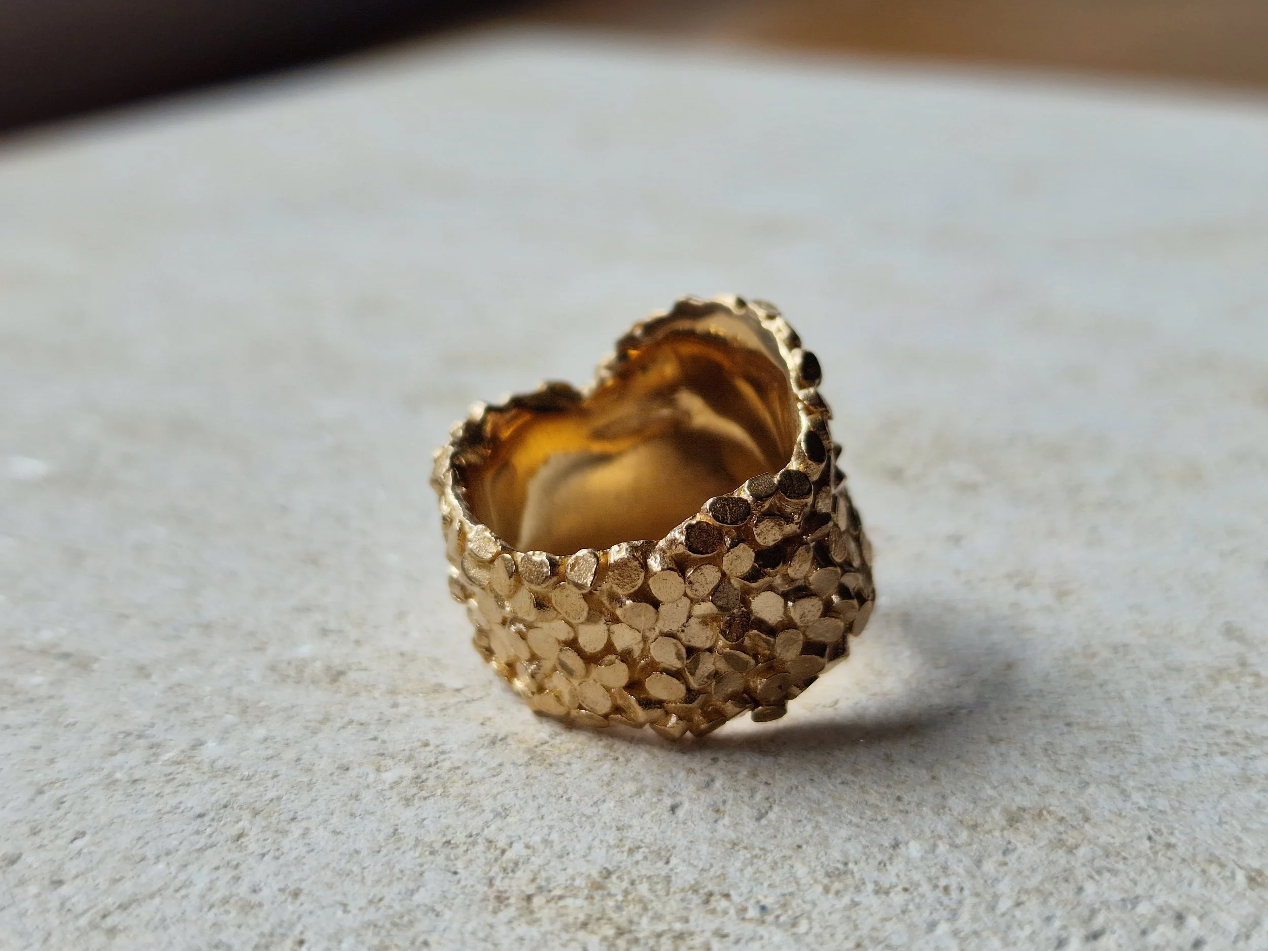 jade mellor undulating bronze caddis ring 6.jpg