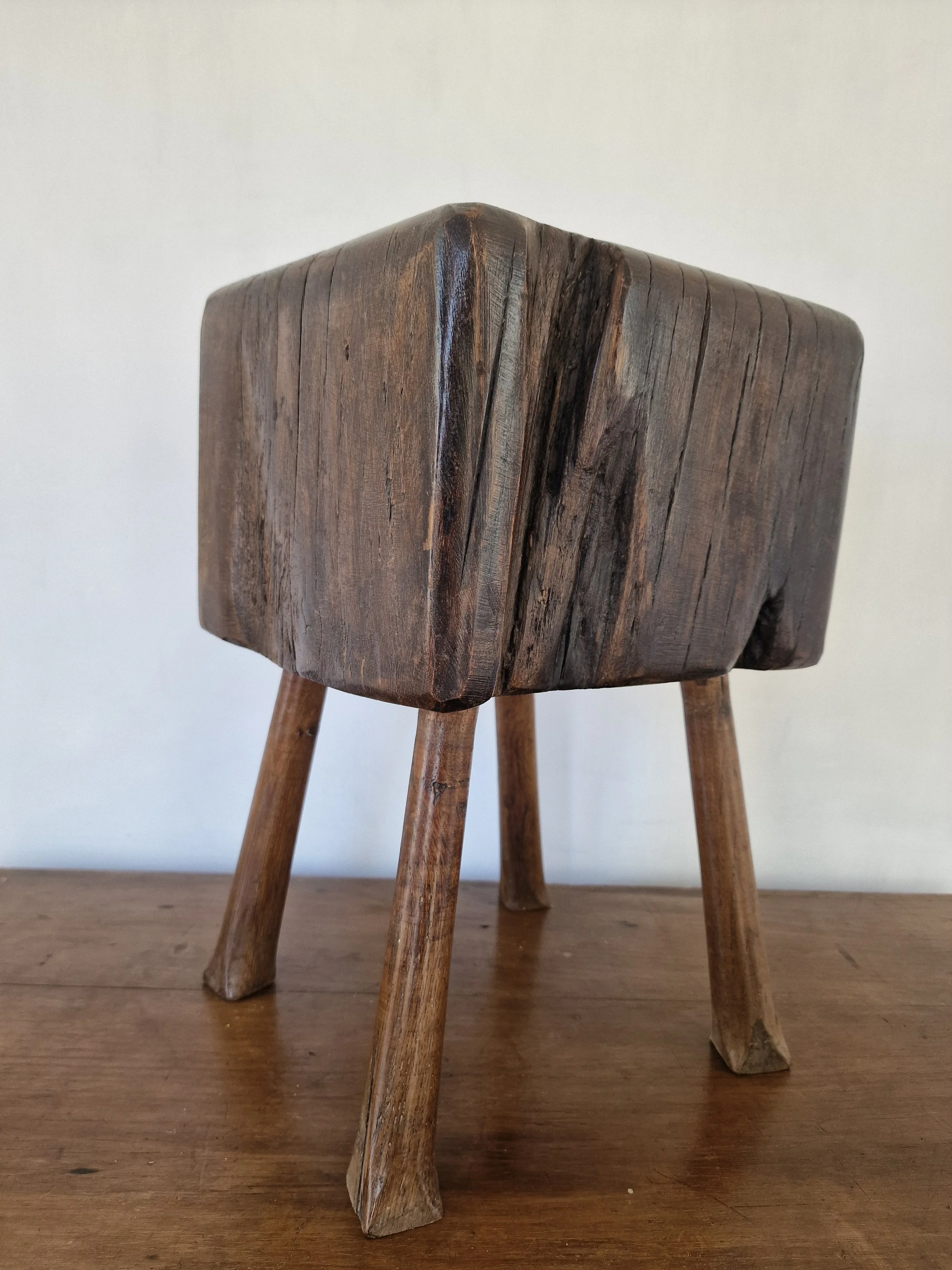 Dark chocolate oak low sidetable