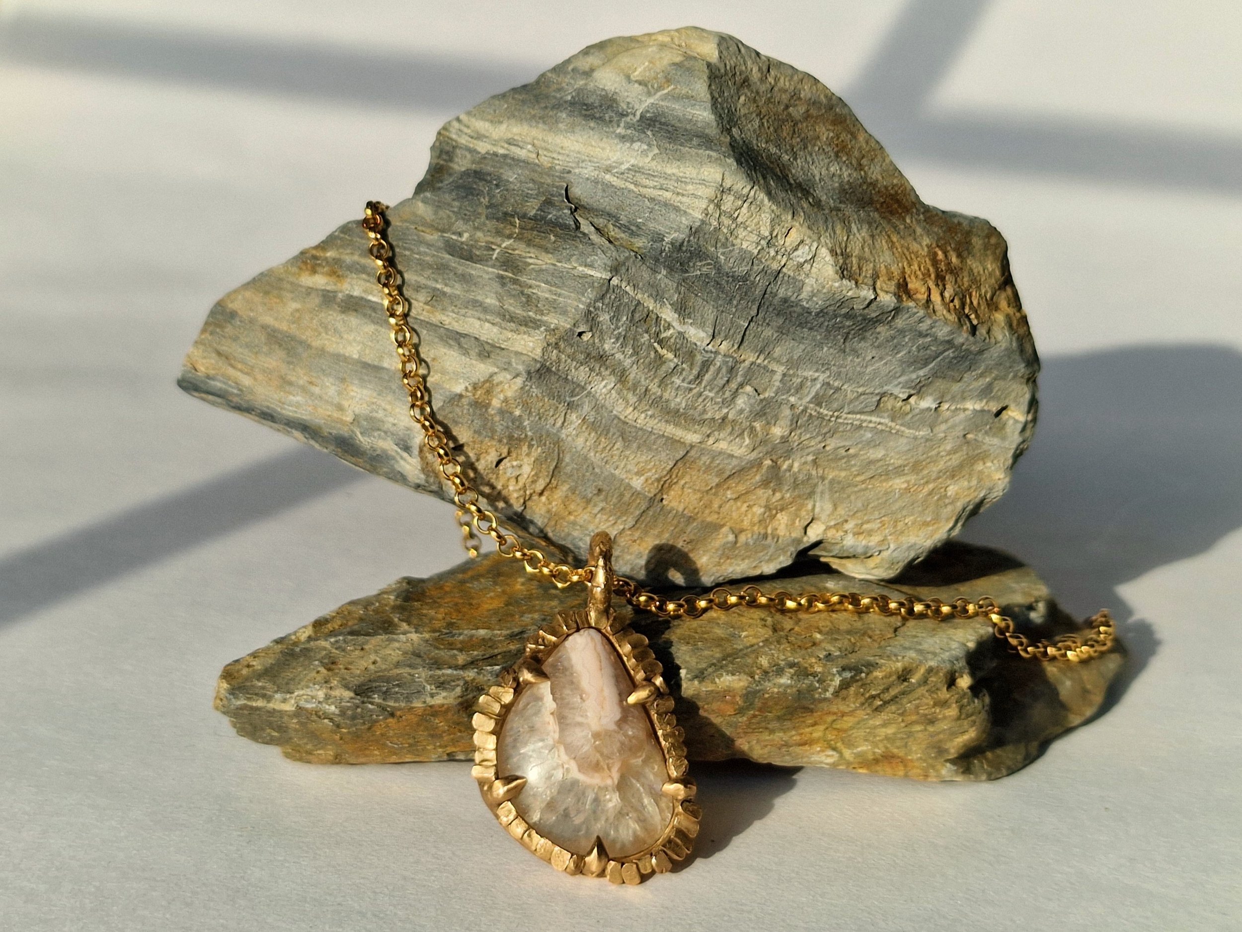 Scottish Gemstone Quartz Island Agate Pendant