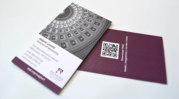 Business Card Redesign, Milwaukee Public Library