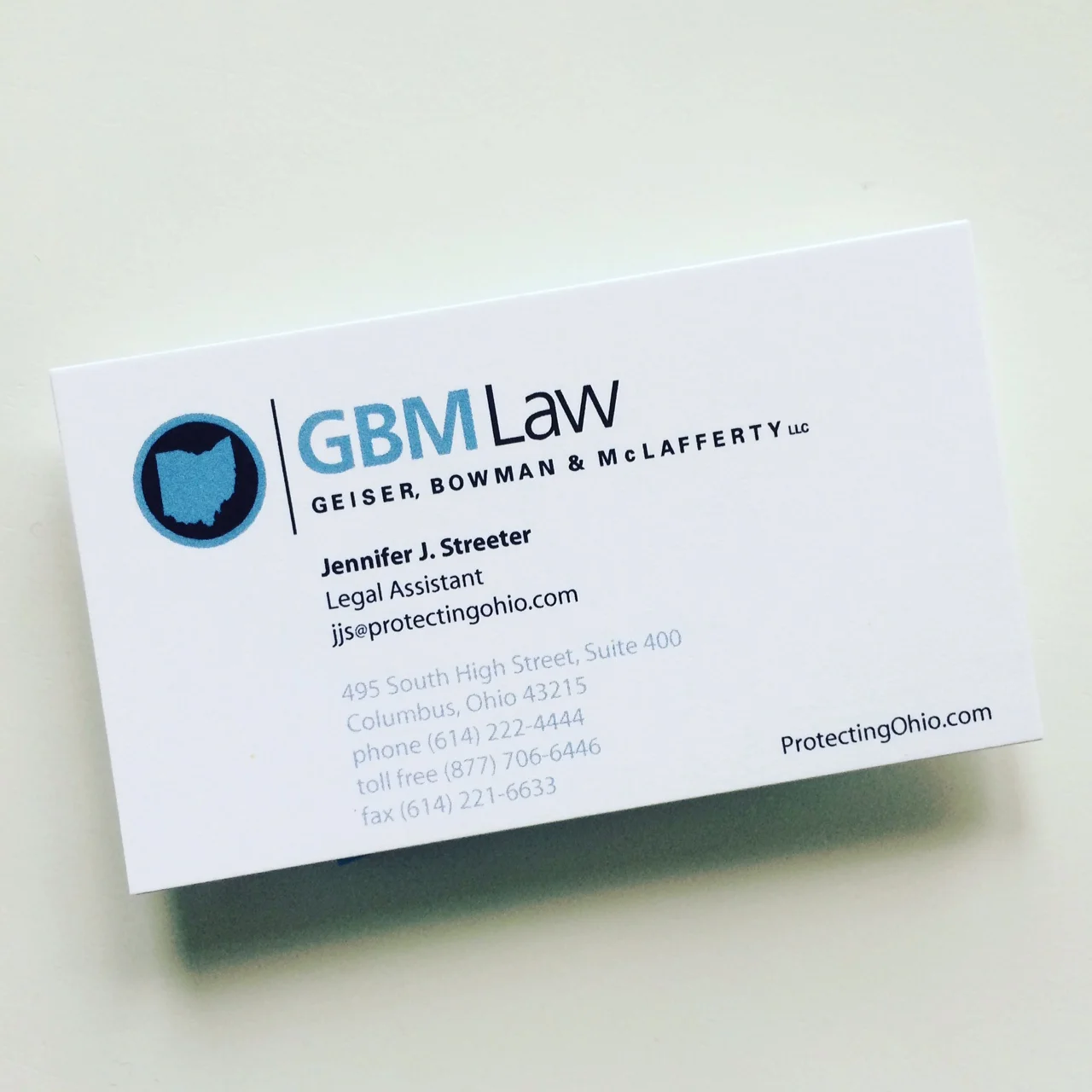Business Card &amp; Logo Design, Geiser, Bowman, &amp; McLafferty Law