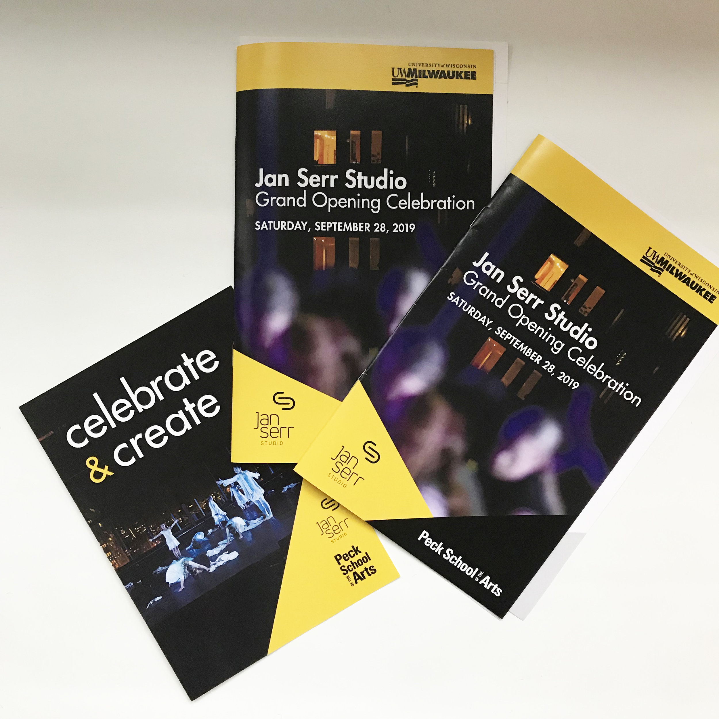 Program & Invitation Design, University of Wisconsin-Milwaukee Peck School of the Arts