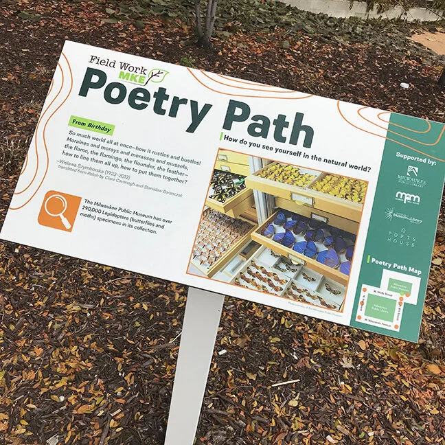 Poetry Path Signage, Milwaukee Public Library & Milwaukee Public Museum
