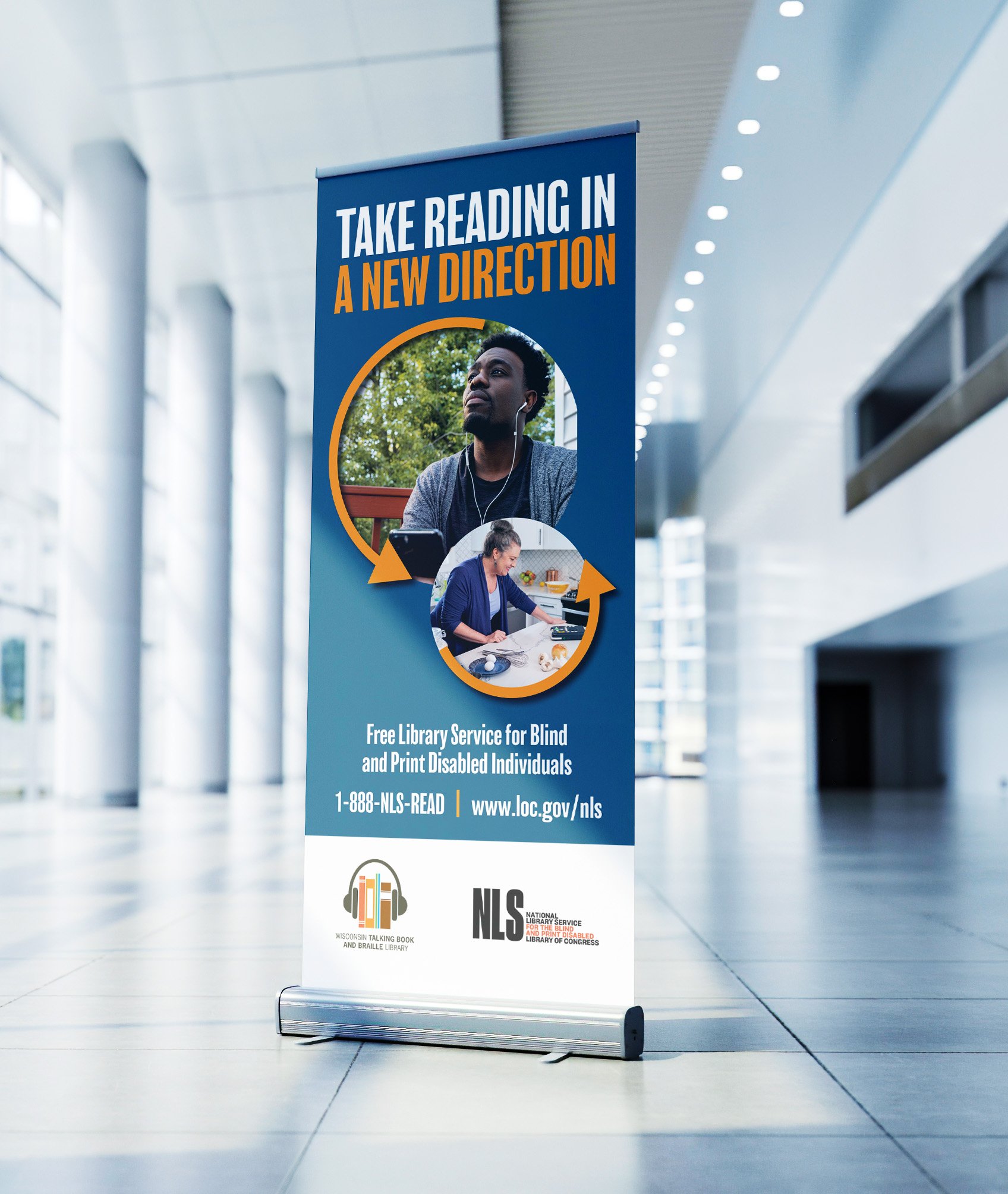 Retractable Banner Design, WI Talking Book and Braille Library