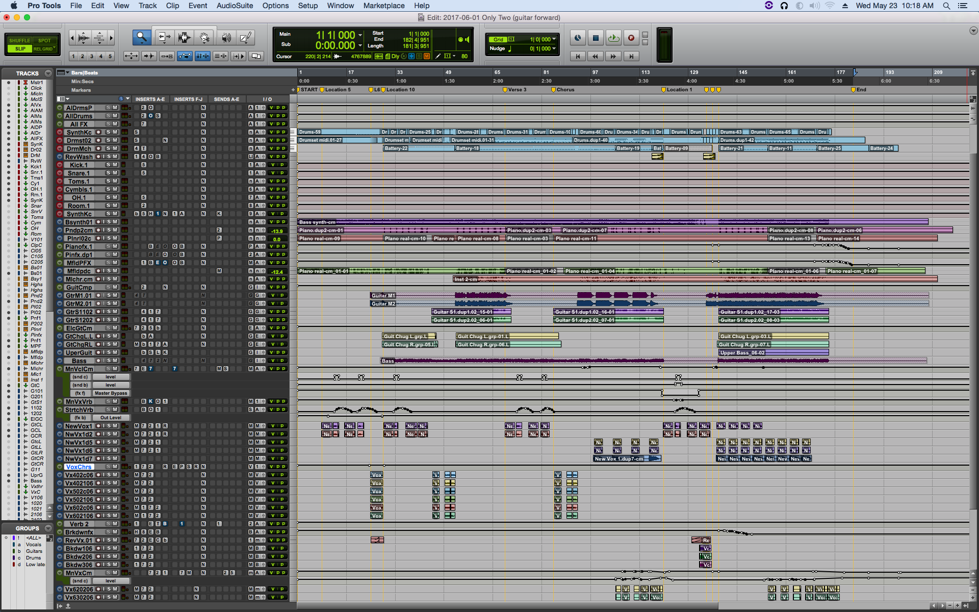 "Only Two" finished Pro Tools project