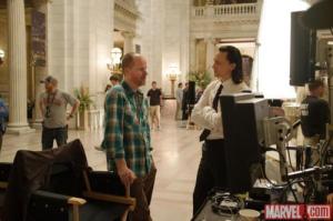 The Avengers filming in the Cuyahoga County Courthouse