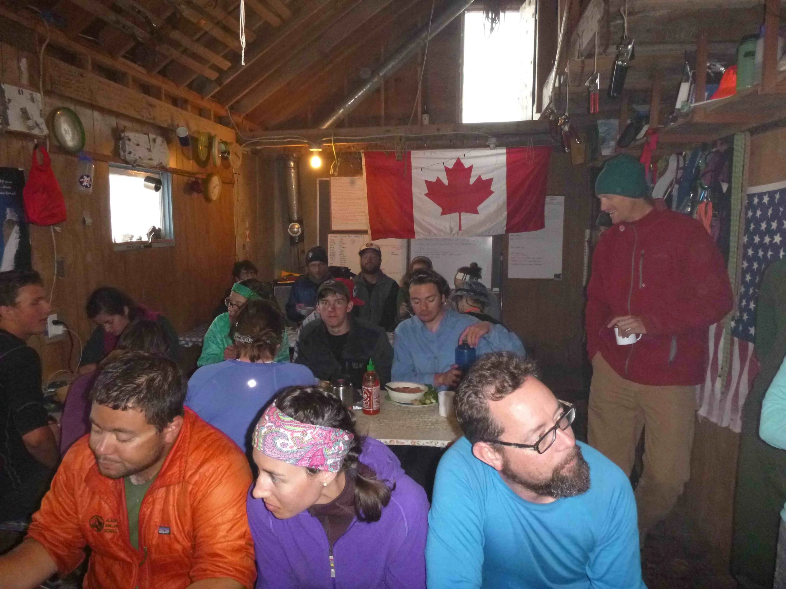 We celebrated Canada Day on July 1st by singing the National Anthem and eating pancakes with maple syrup. Photo by Kamil Chadirji-Martinez