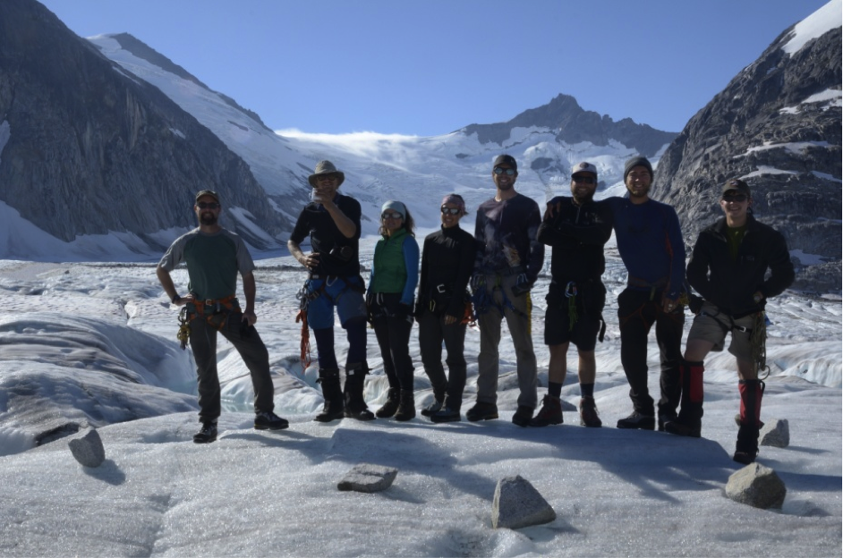 The 2013 Gilkey Trench Crew (left to right): Jeff Kavanaugh, Jeff Barbee, Justyna Dudek, Jamie Bradshaw, Adam Toolanen, Adam Taylor, Jon Doty and William Jenkins. Photo by Jeffrey Kavanaugh