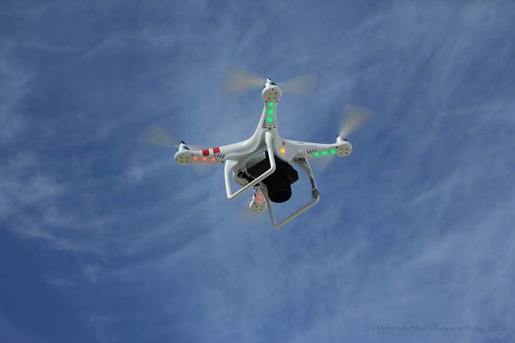  Quadcopter in flight.&nbsp; Photo by Mira Dutschke.  