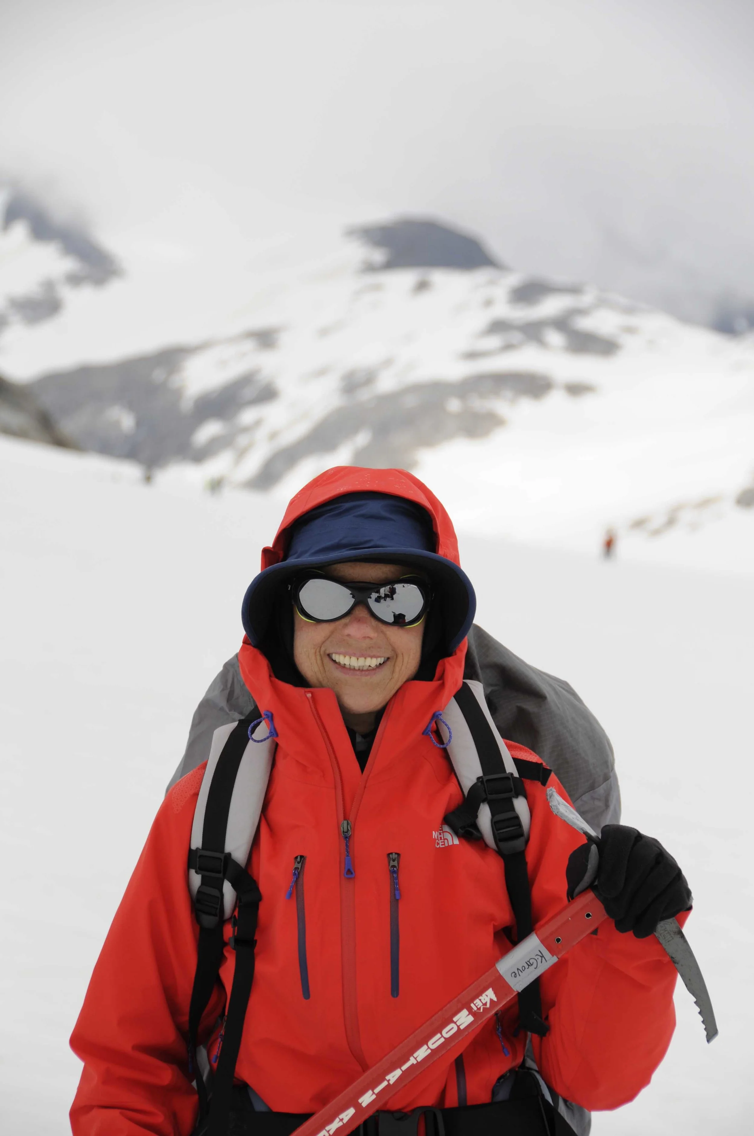 Faculty geologist Karen Grove during safety training week. Photo by Jay Ach