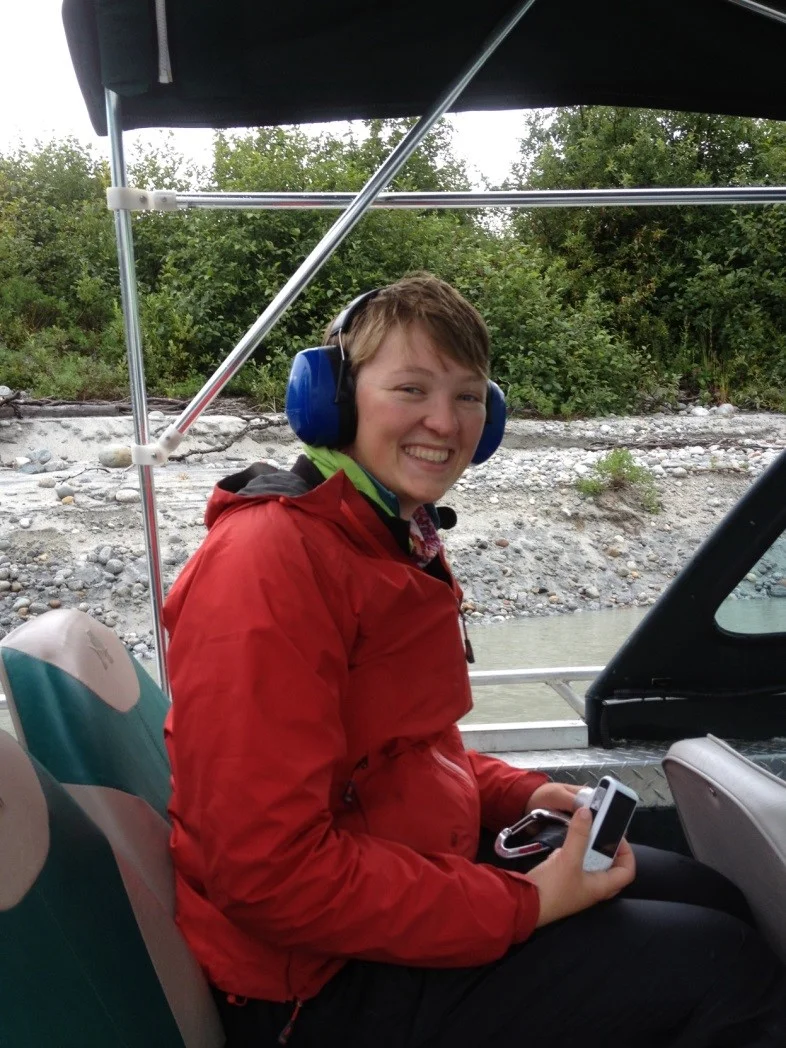 Isabel in the airboat. Photo: Mickey MacKie