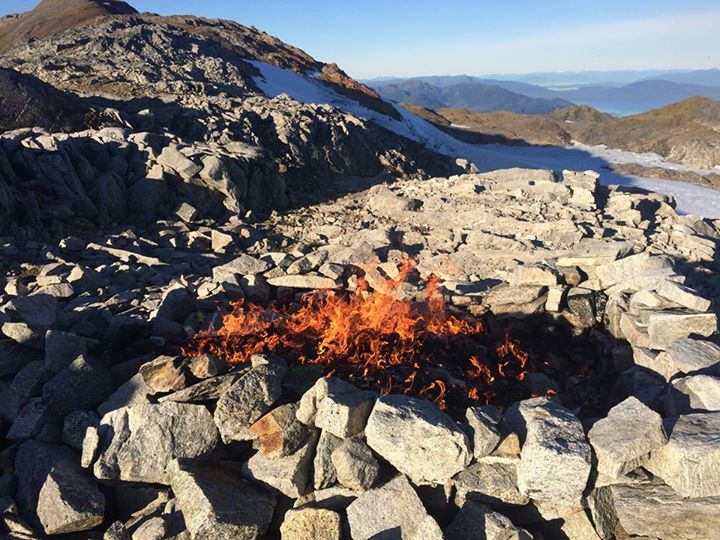 The burn pit at Camp 17. Photo by Deb Gregoire.