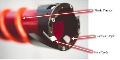 Figure 1. Image of the bottom of a snow corer. Photo Credit: Kovacs Enterprise; Ice Drilling and Core Equipment
