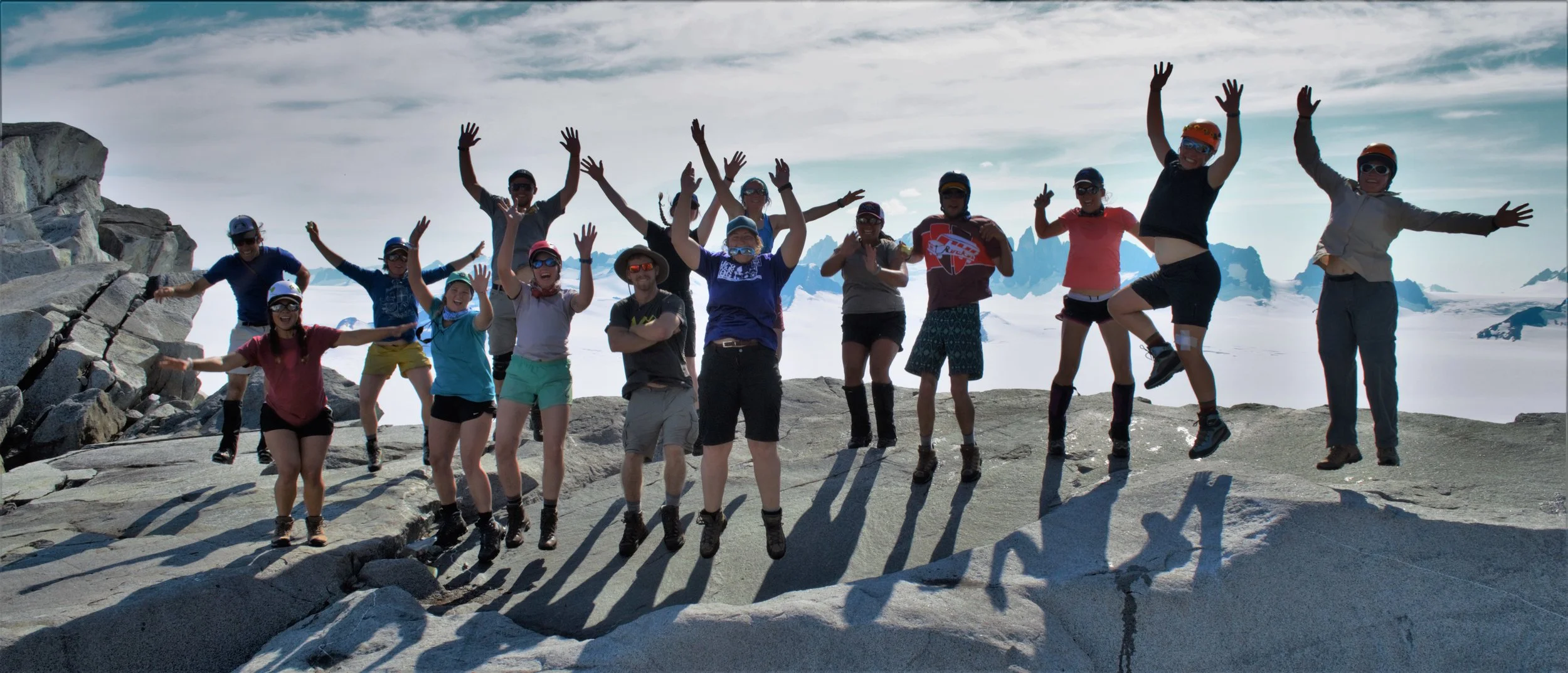 It's a bit counterinuitive, but you will likely wind up wearing shorts a LOT when on an Alaskan glacier in the summer. Photo: Kellie Schaefer