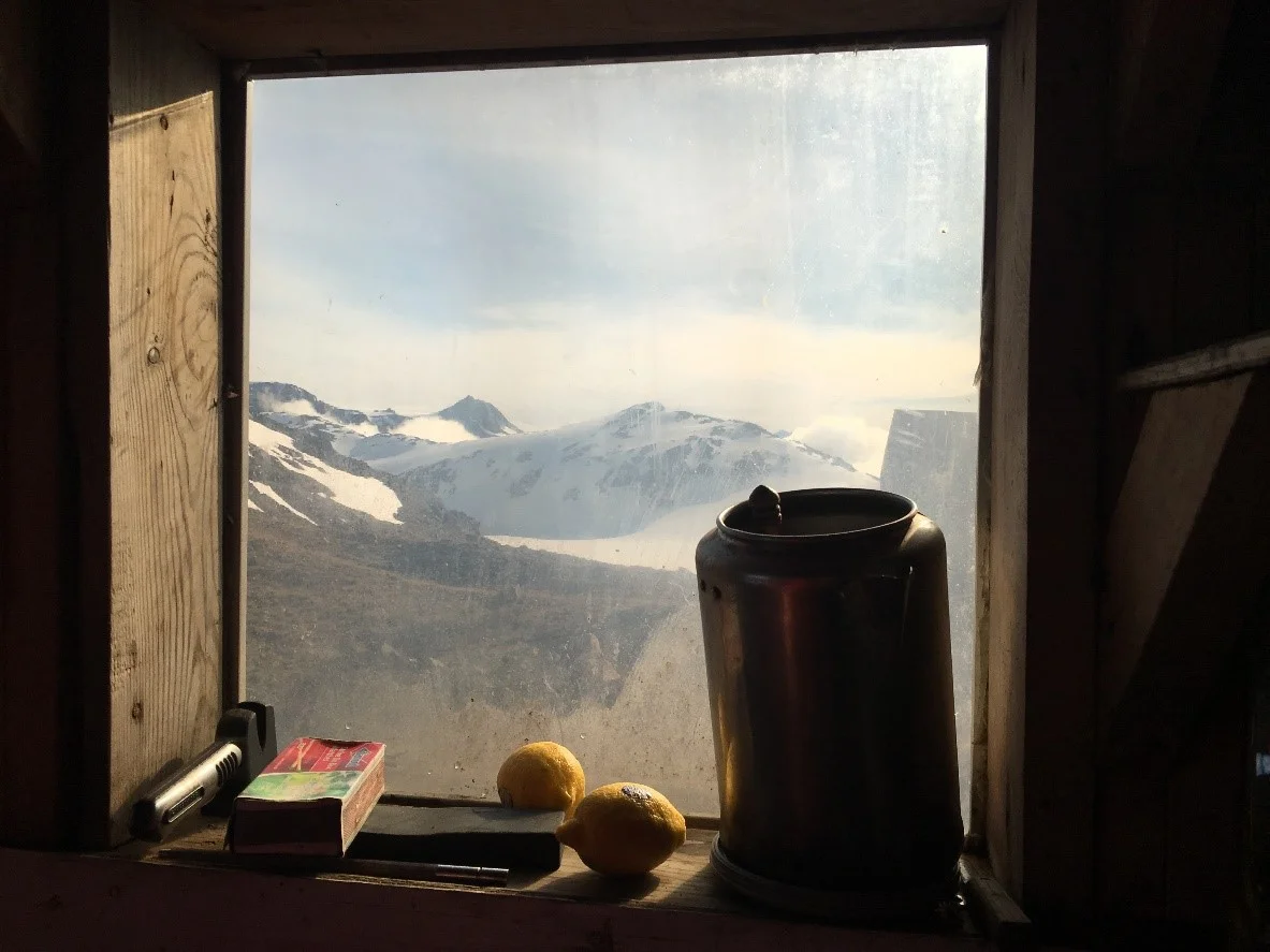 Window above stove of cook shack, Camp 17. Photo credit: Crystal Yong