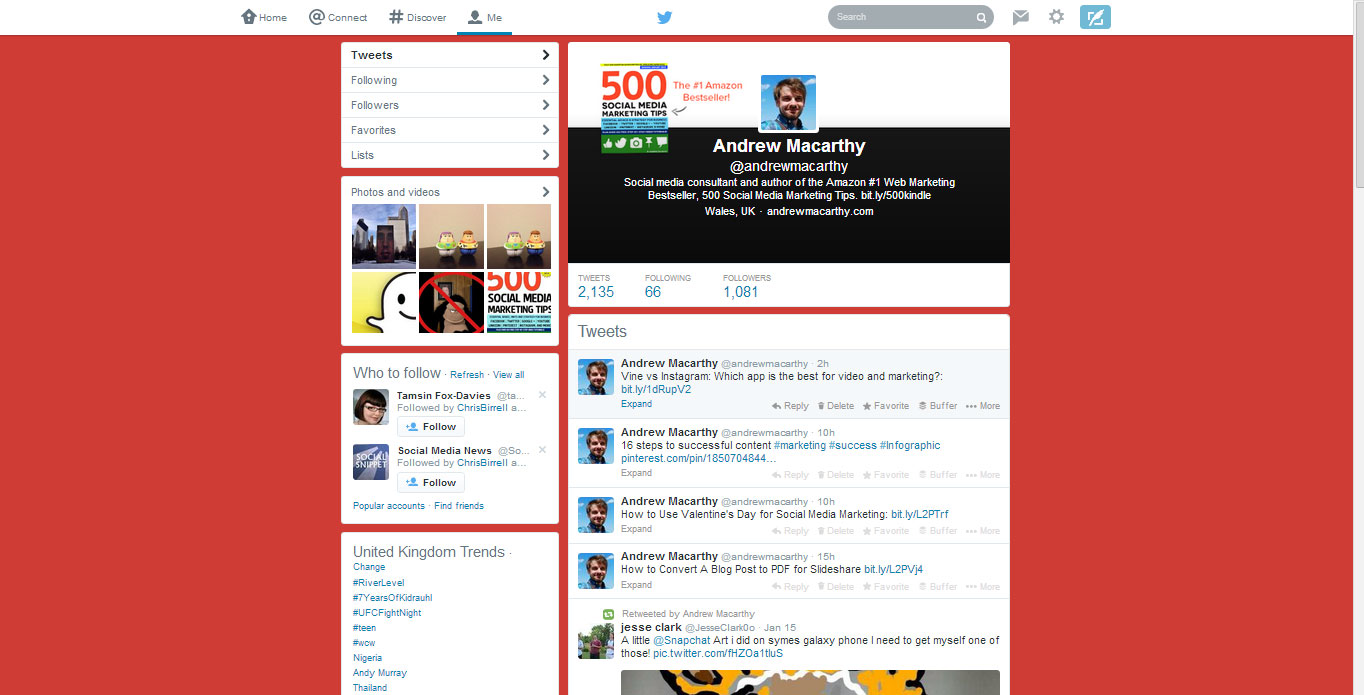 Twitter Background Template 2014, 2015 PSD | 1920 x 1200 Photoshop Download  — Andrew Macarthy - Social Media Marketing